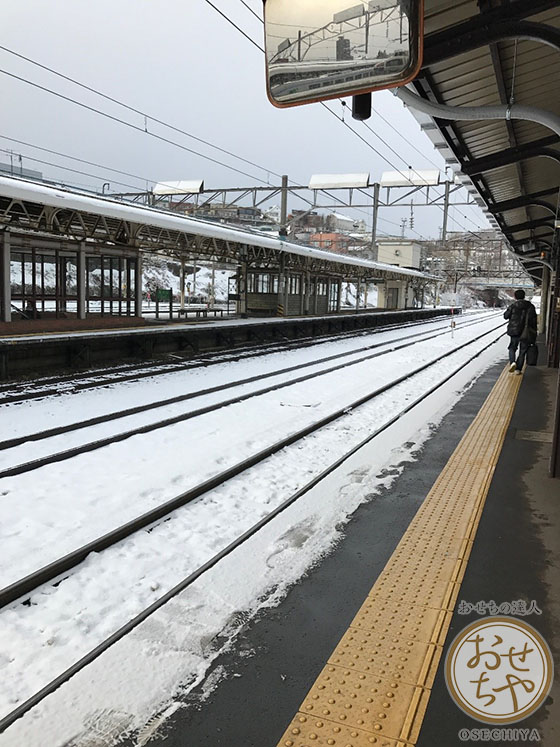 おせちや産地探訪記_北海道_手稲駅の雪景色