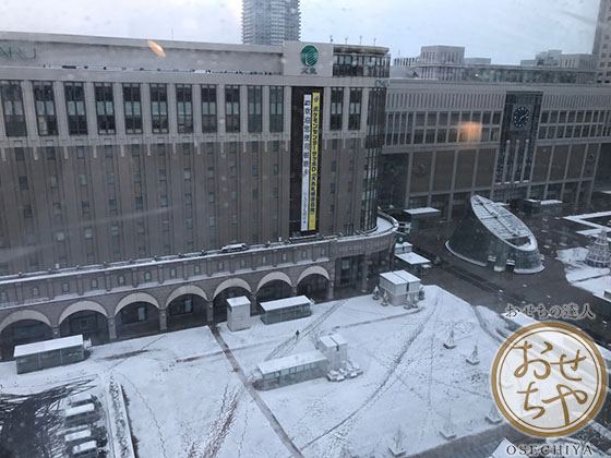 おせちや産地探訪記_北海道_札幌駅の雪景色